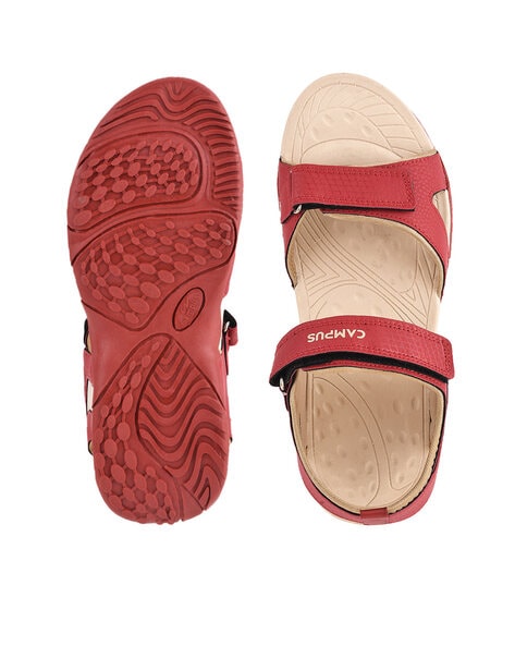 Buy Campus Campus Men Black & Red Solid Sports Sandals at Redfynd