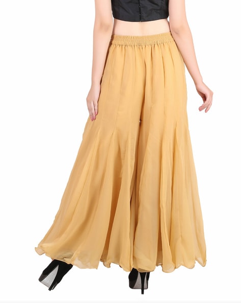 Free Gold Womens Shimmer Palazzo pants