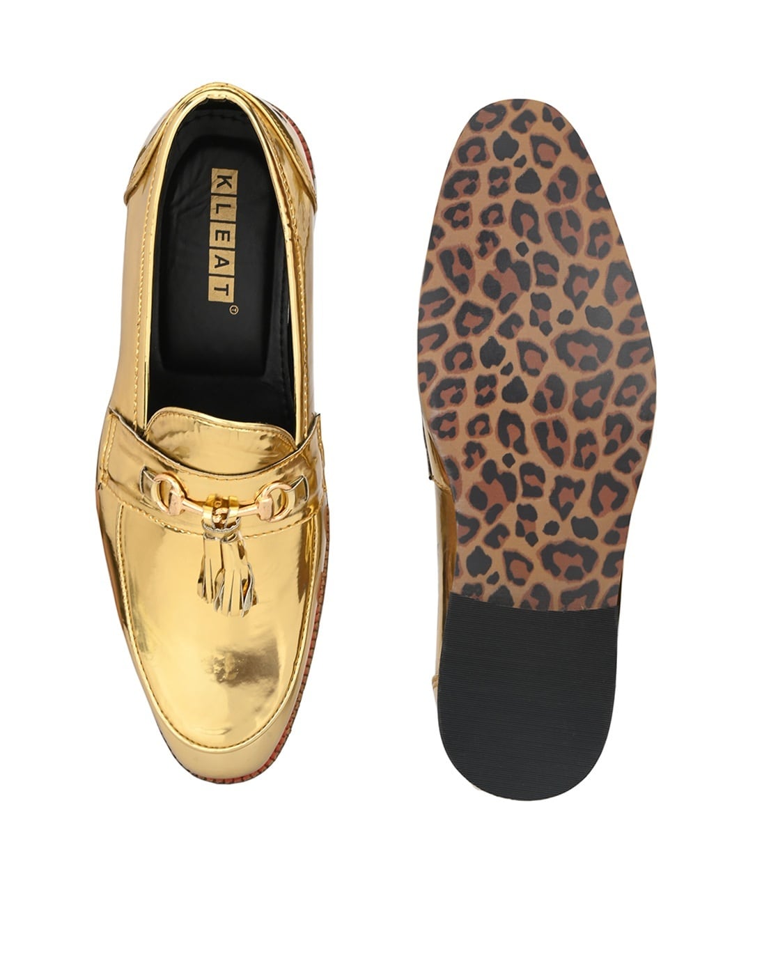 Gold on sale formal shoes