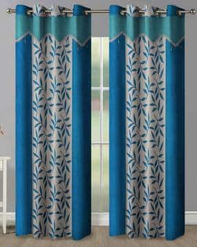 Tropical Printed Window Curtain Set-image-3