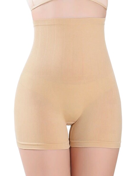 Buy KROYWEN Women's Stretch Cotton Seamless Tummy Control Blended High  Waist Tummy Thigh Ladies Shapewear Body Shaper High Waist Gym Shapewear  (Beige) at