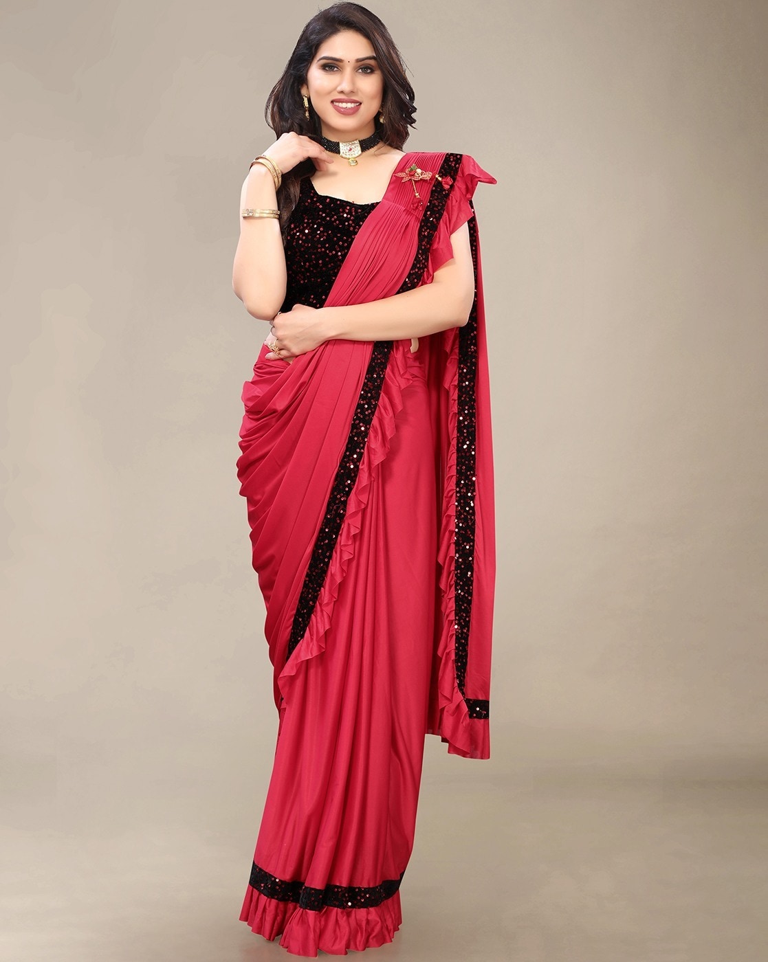 Buy Red Sarees for Women by Mahotsav Online