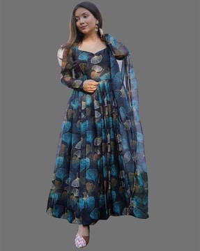 Buy Blue Dresses for Women by Hetvi Creation Online