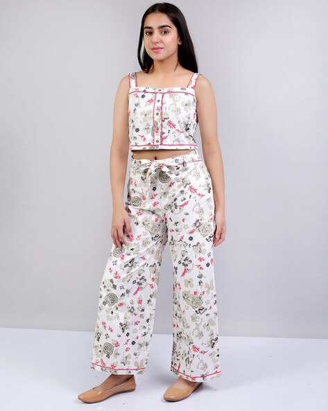 Buy White Palazzo Pants Girls Online In India - Etsy India