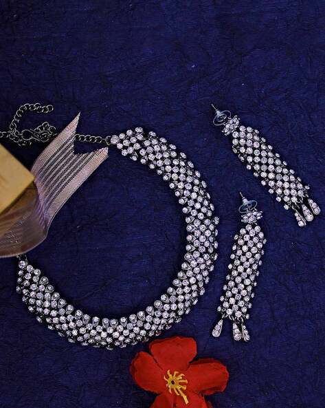 American diamond necklace hot sale set online