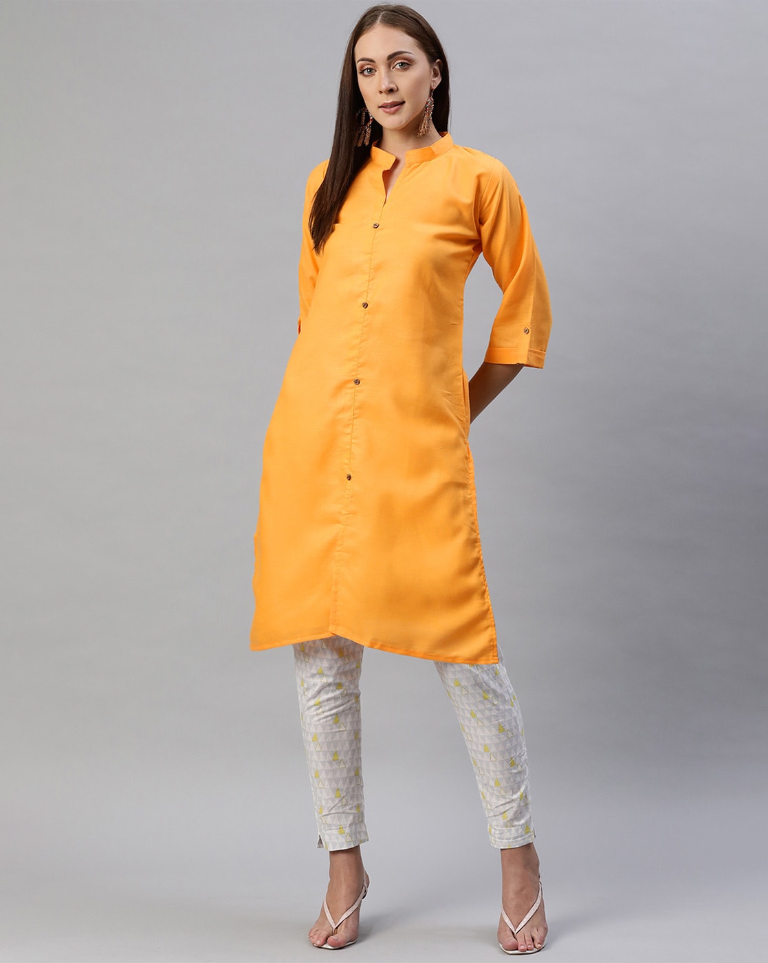 Buy Yellow Kurtis & Tunics for Women by MUHURATAM Online | Ajio.com