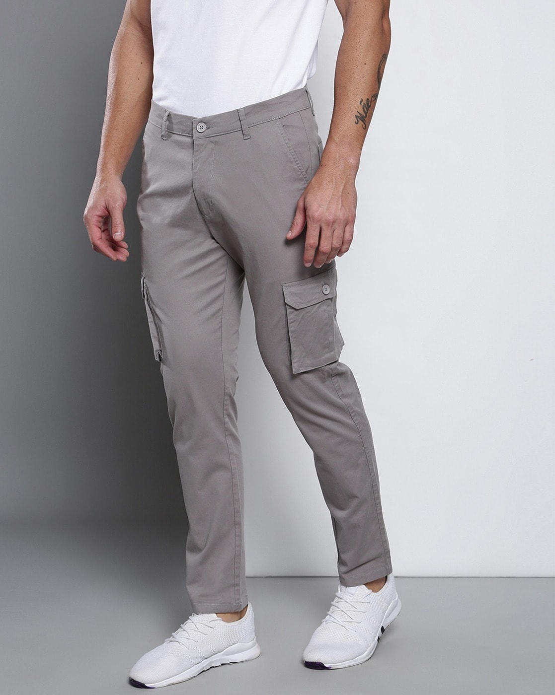 Buy Men's Grey Cargo Pants Online at Bewakoof