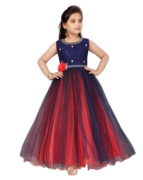 Aarika Girls Silk aline Maxi Dress G11515Purple910 Years   Amazonin Clothing  Accessories