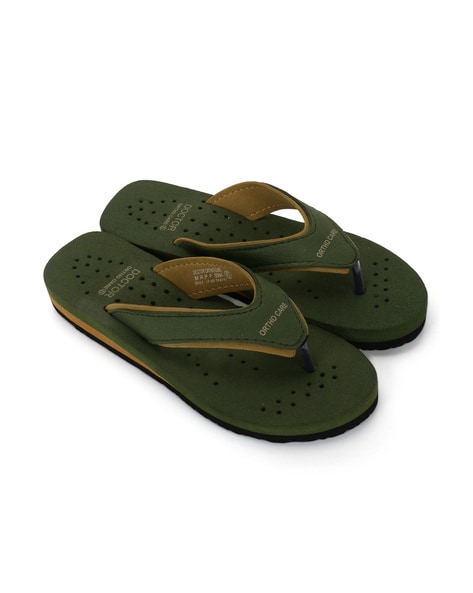 Buy Olive Flip Flop Slippers for Women by Doctor Extra Soft