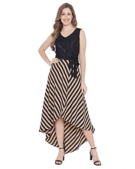 Lace V-neck Fit Flare Dress