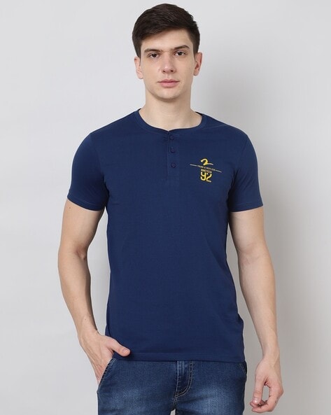 spykar henley t shirt