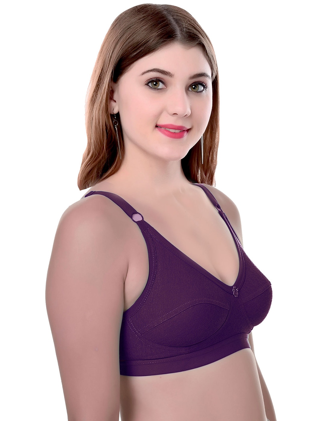 Buy online Maroon Solid Minimizer Bra from lingerie for Women by Quttos for  ₹269 at 51% off