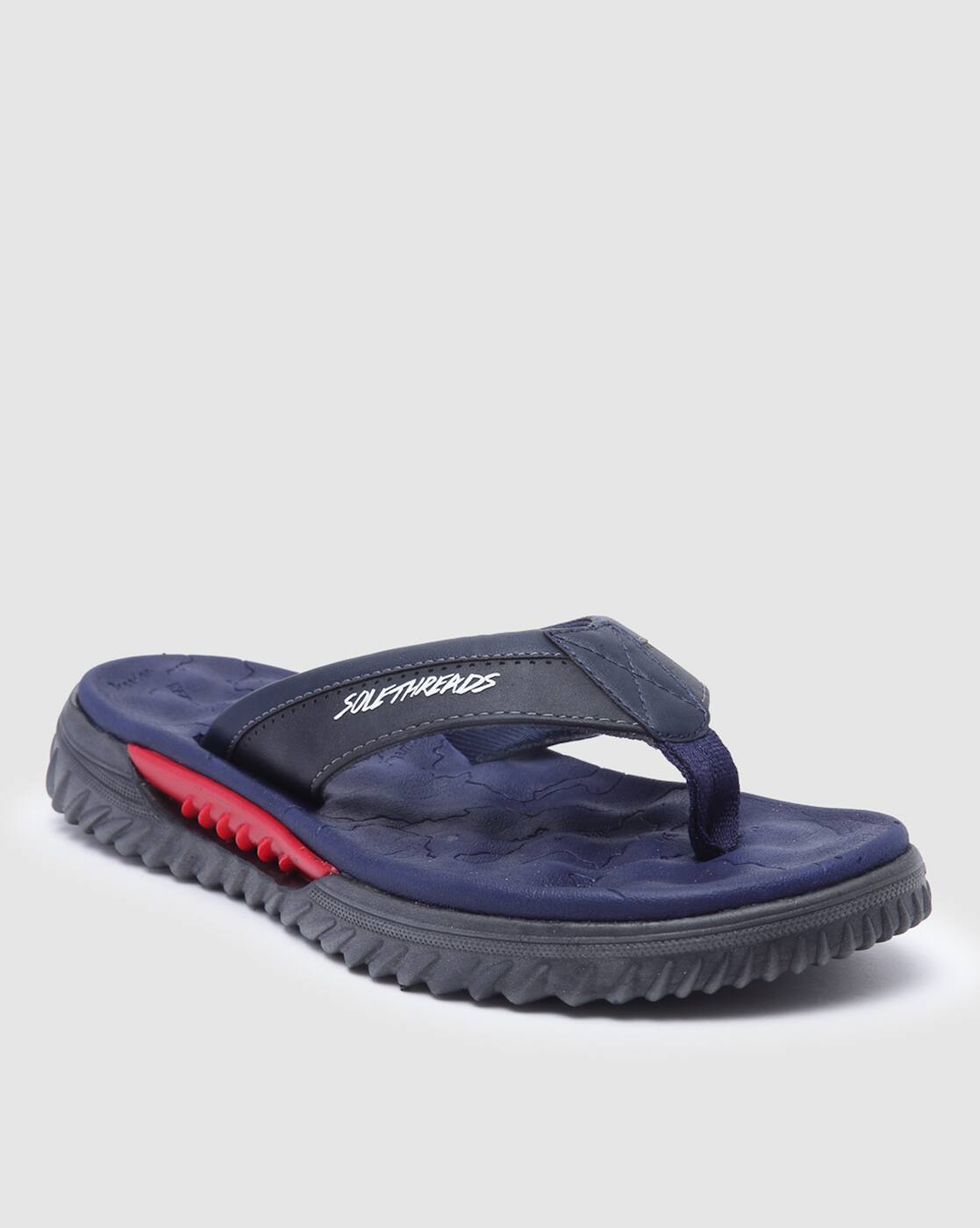 Buy Navy Flip Flop \u0026 Slippers for Men by SOLETHREADS Online | Ajio.com