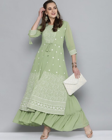 Buy Pista Green Dresses & Gowns for Women by LYMI LABEL Online