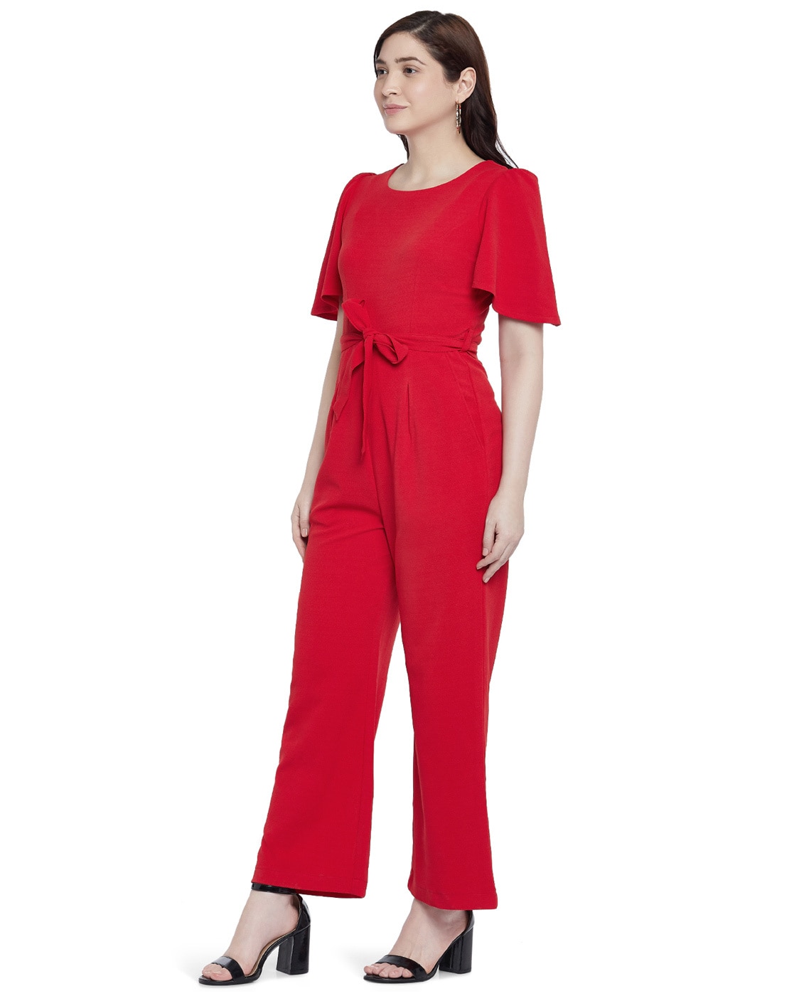 Details more than 245 red jumpsuit with sleeves super hot