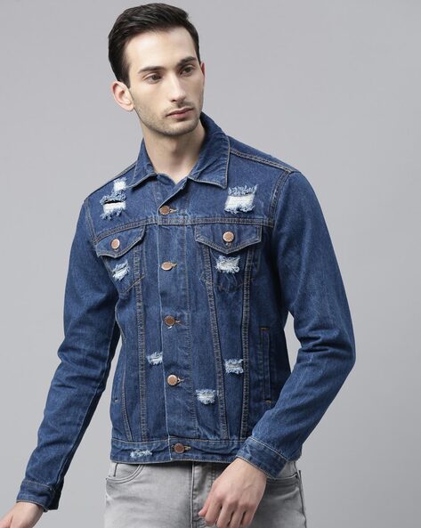 Buy Navy Blue Jackets & Coats for Men by The Indian Garage Co Online |  Ajio.com