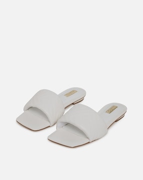 Aldo white cheap flat sandals