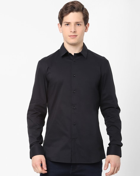 Celio Solid Regular Fit Shirt