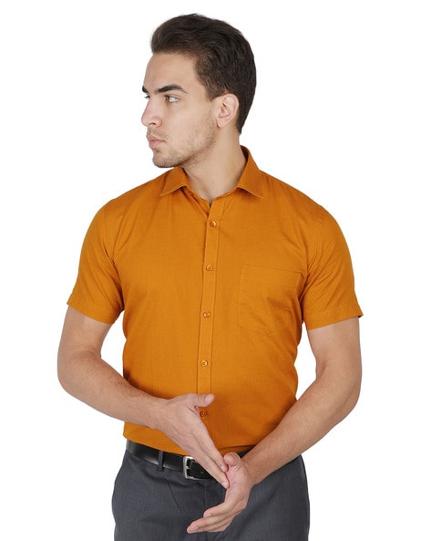 solid orange shirt