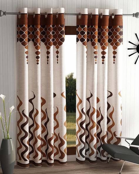 Buy Brown & Beige Curtains & Accessories for Home & Kitchen by Home Sizzler  Online