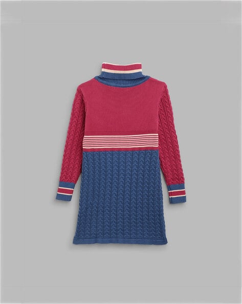 Girls Blue Sweater Dress