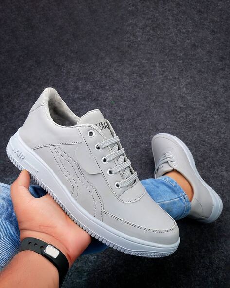 Buy WROGN Men Grey Sneakers - Casual Shoes for Men 3100254 | Myntra