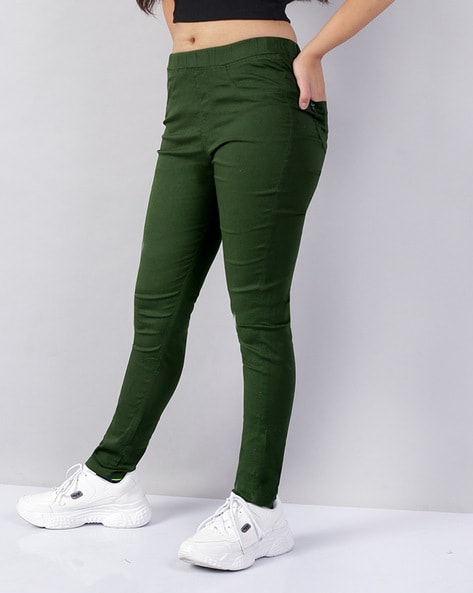 Buy Olive Jeans & Jeggings for Girls by NAUGHTY NINOS Online