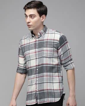 the bear house Men Checks Slim Fit Shirt-picture-11