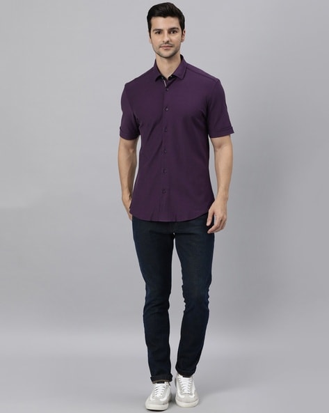 Dark purple cheap shirt outfit