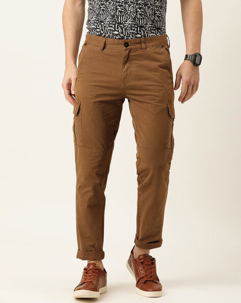 Buy Pepe Jeans Brown Slim Fit Cargo Pants from top Brands at Best Prices  Online in India  Tata CLiQ