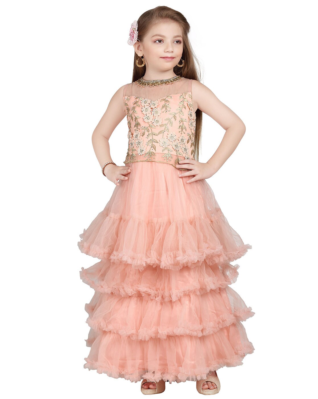 Buy Wedding Gown for Kid Girl |Indian Wedding Party Gowns/Dress