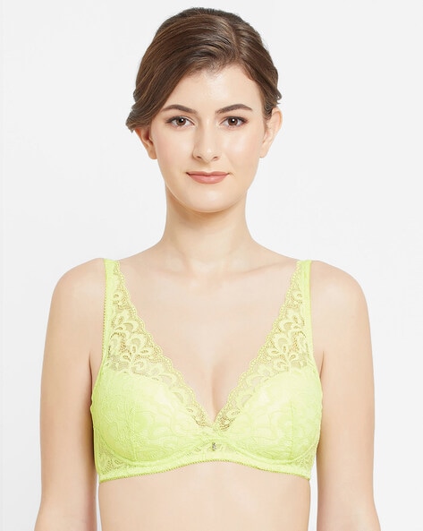 Buy Wacoal Lace Non-Wired Bra, Green Color Women