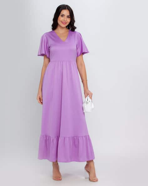 Zink London Fit & Flare Dress with Butterfly Sleeves