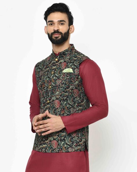 Vastrani Ethnic Men's Silk Blend Nehru Jacket with Solid Pattern Design -  Yellow : Amazon.in: Clothing & Accessories