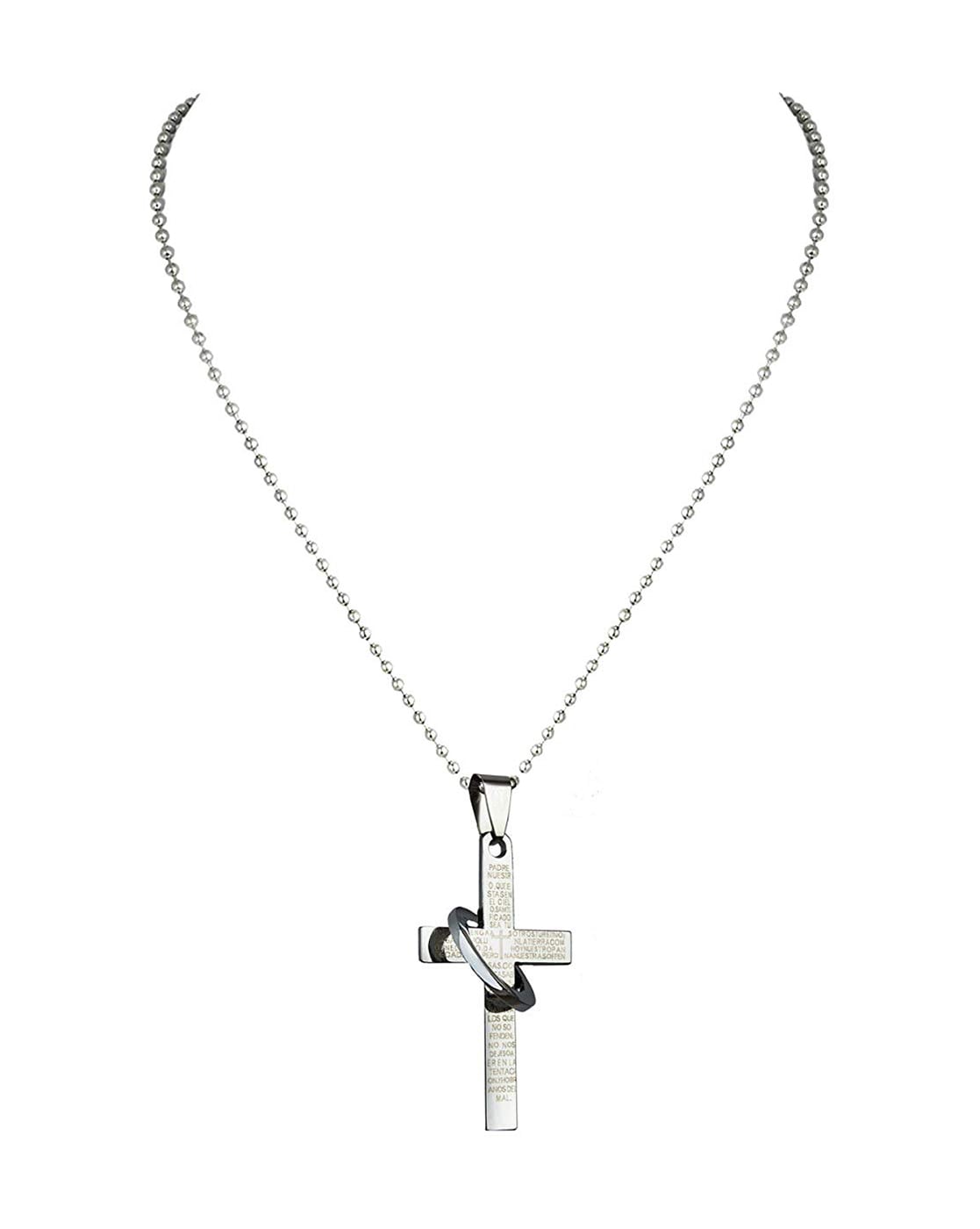 Cross with ring around store it necklace