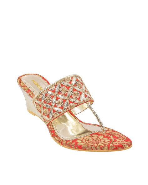 Buy Red Heeled Sandals for Women by Mochi Online
