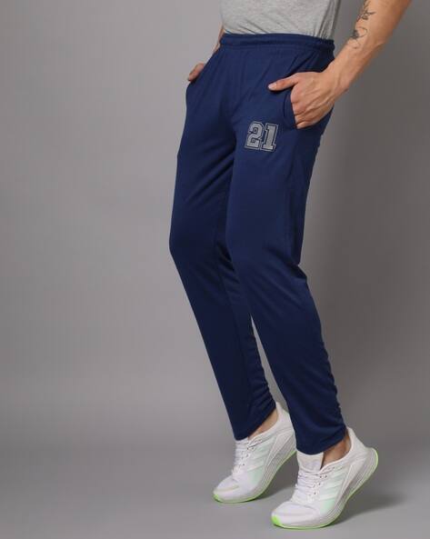 Men Track Pants with Placement Print