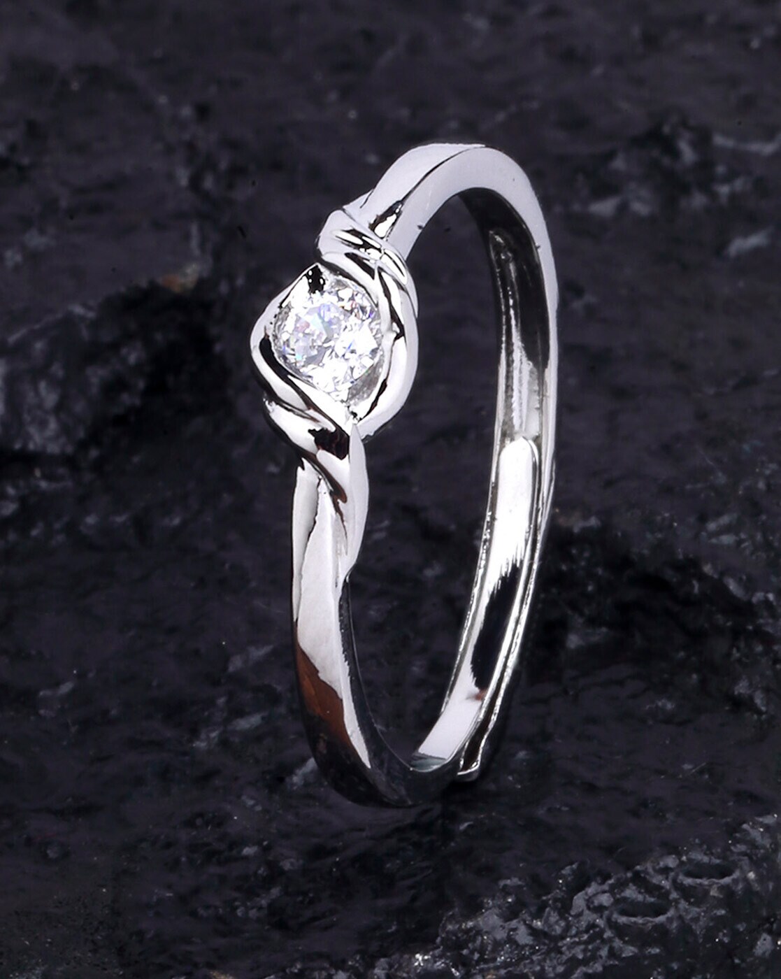 Flat Circle Band Silver Ring - Studio Jewellery US
