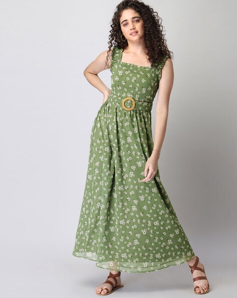 Buy Olive Dresses for Women by FABALLEY Online Ajio