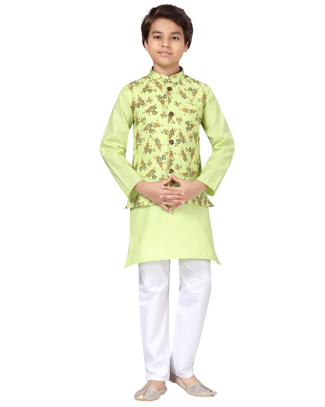 Kurta pajama green and white hot sale