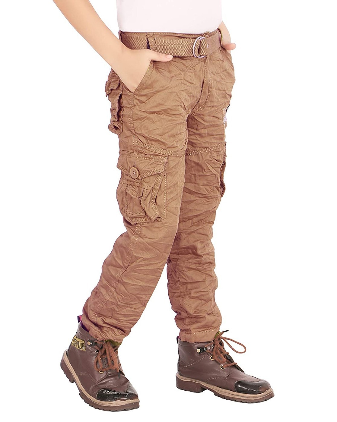 Boys Khaki Cargo Trousers  New Look