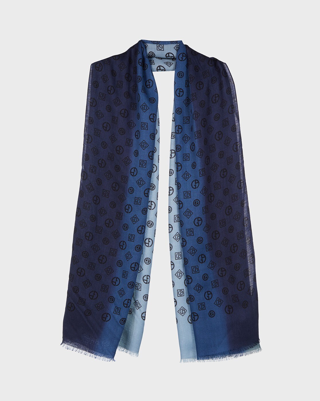 Buy GIORGIO ARMANI Mainline Woolen Scarf with All-Over Logo