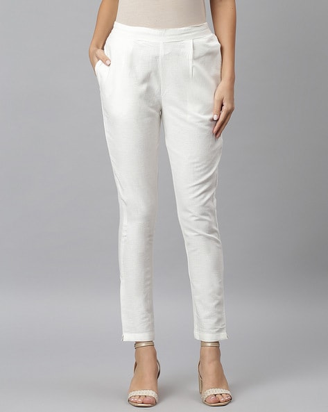 Share 119+ white straight pants best