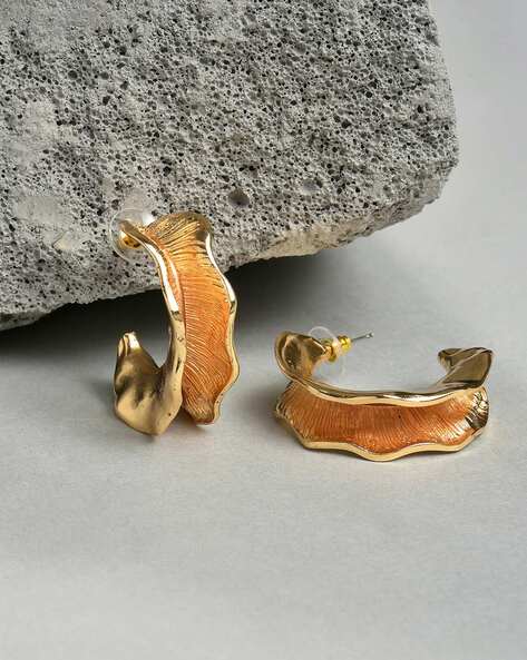Inicio 14K Real Gold Plated Recycled Hamsa Hand Huggie Hoop Earrings - Gift  Pouch - Jewellery from Jon Richard UK