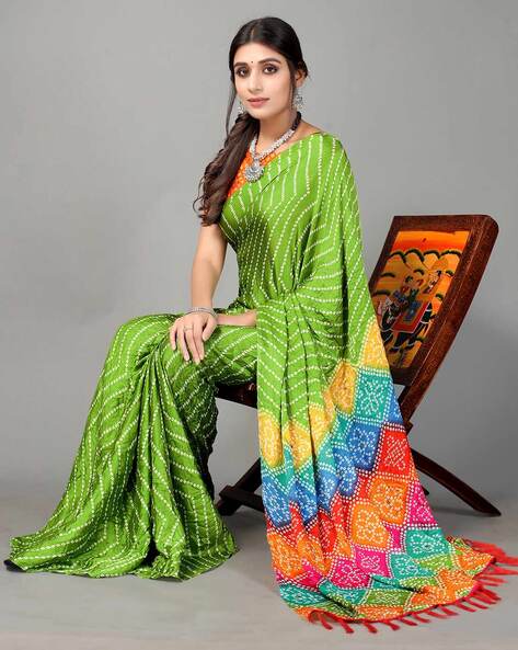 Parrot Green Woven Paithani Silk Saree With Brocade Blouse – Zari Banaras