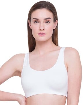 Buy Bodycare Sports Bra In Skin-White-Wine Color (Pack of 3) Online