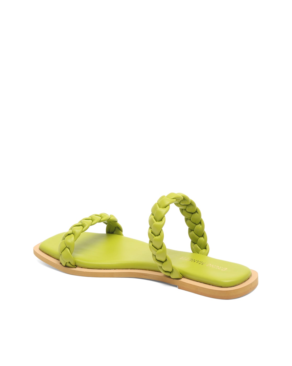 Pista Green Leather Kolhapuri Sandals