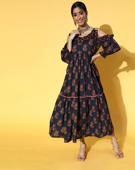 Buy Navy Blue Dresses for Women by YUFTA Online Ajio