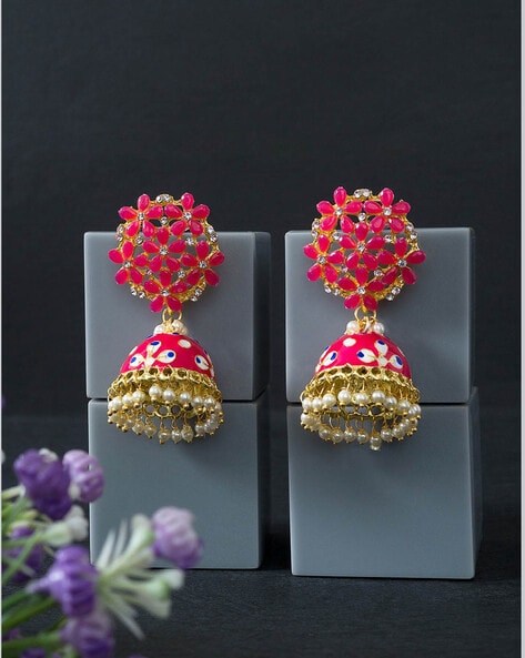 Golden Hour No. 2 Earrings (Pink Flower) – byVINNIK