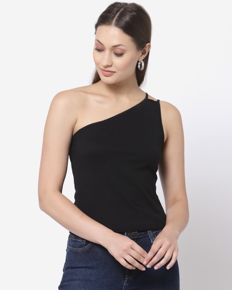 Buy Black Tops for Women by YOONOY Online